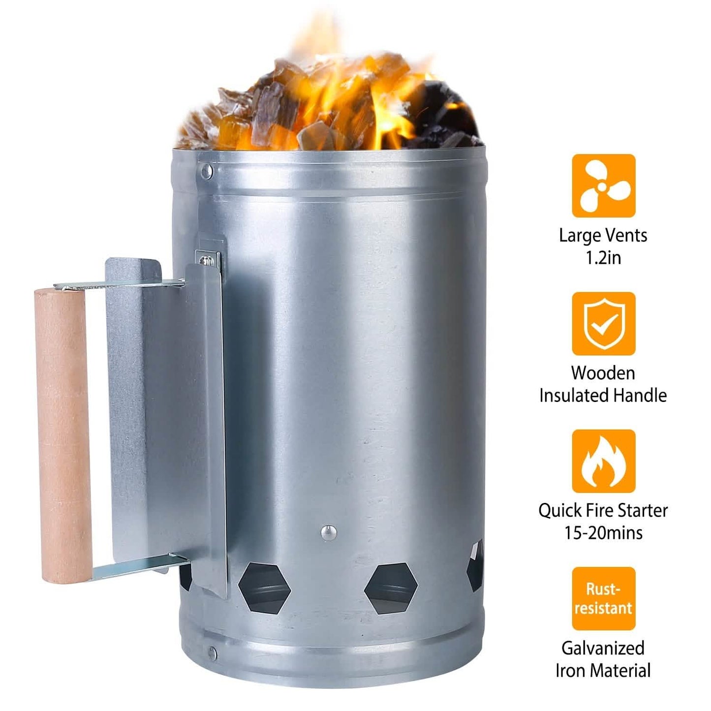 BBQ-Kohleanzünder-Kamin