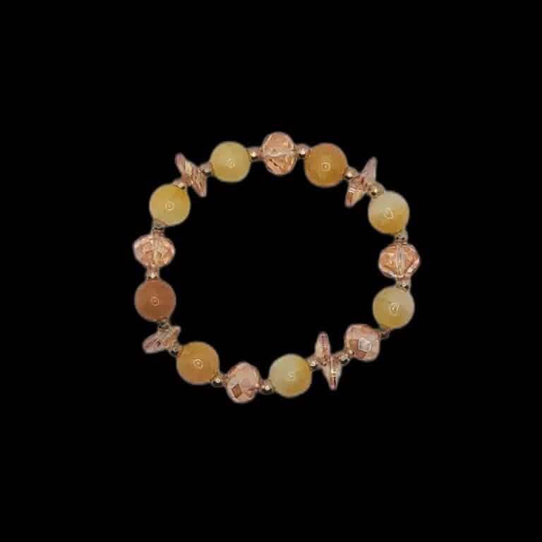 Wunderschöne handgemachte Armbänder aus Stein- und Glasperlen