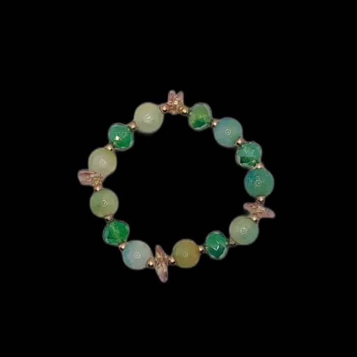 Wunderschöne handgemachte Armbänder aus Stein- und Glasperlen