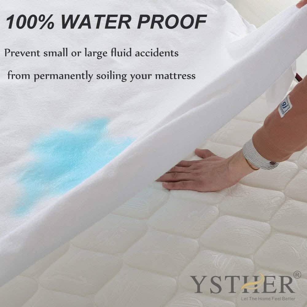 BeautySleep Frottee Wasserdichter Matratzenschoner Premium Hypoallergener Bezug