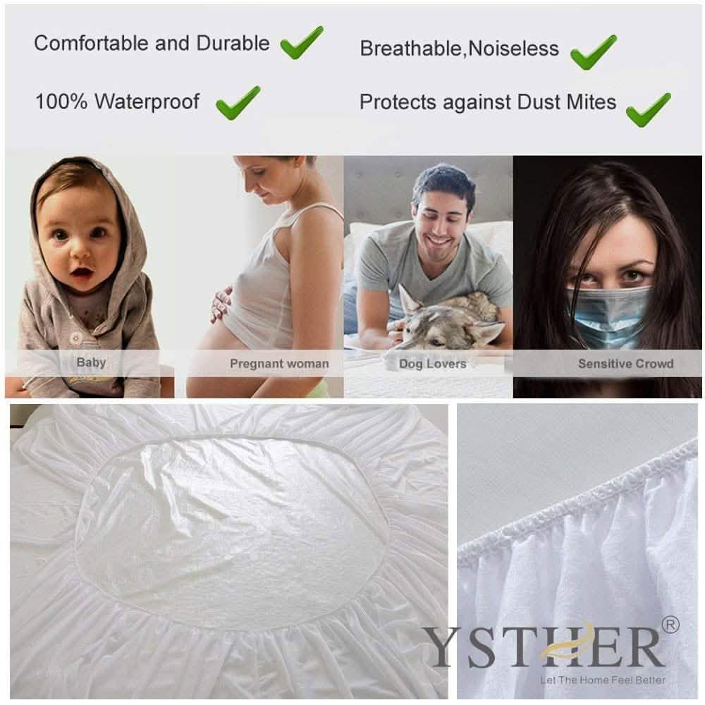 BeautySleep Frottee Wasserdichter Matratzenschoner Premium Hypoallergener Bezug
