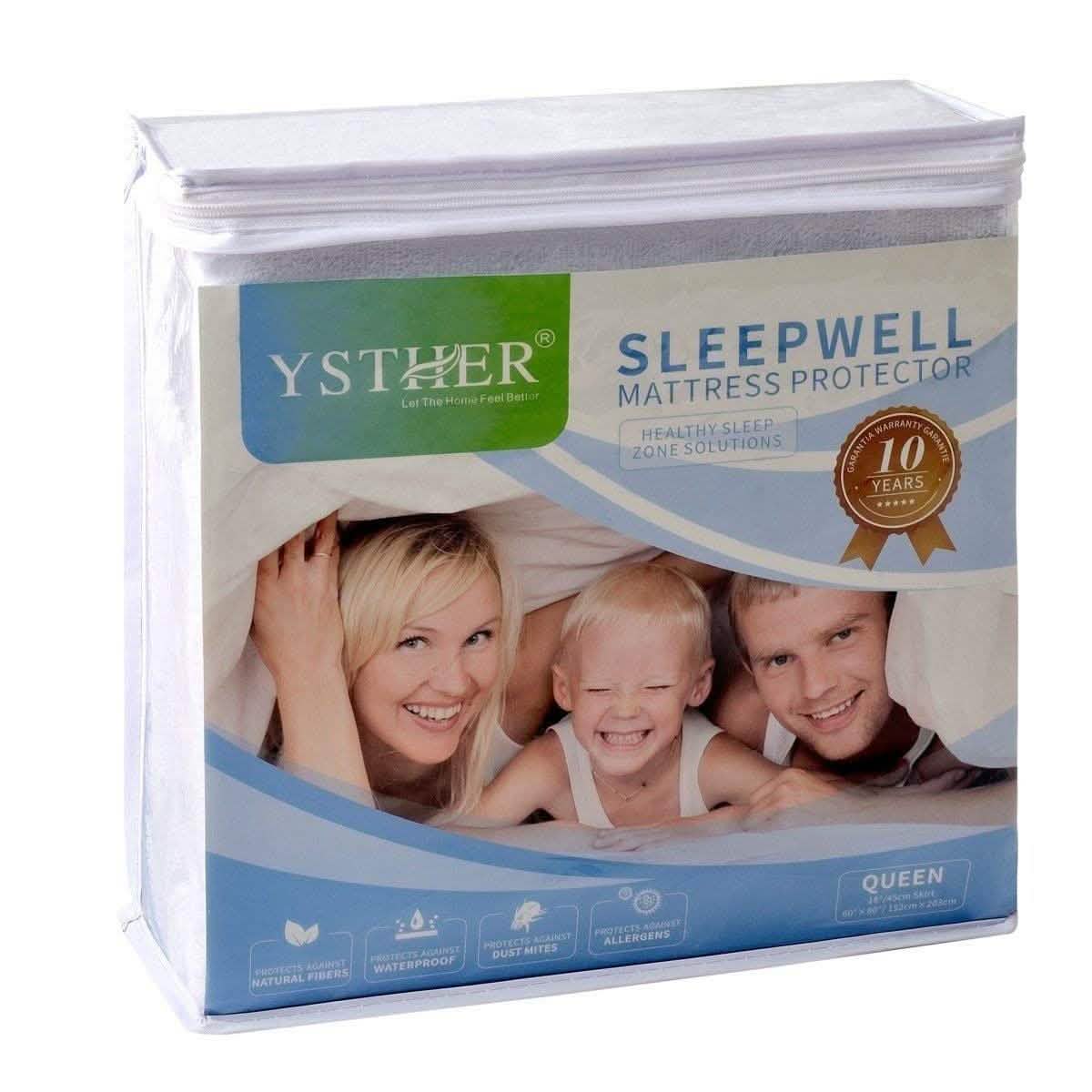 BeautySleep Frottee Wasserdichter Matratzenschoner Premium Hypoallergener Bezug