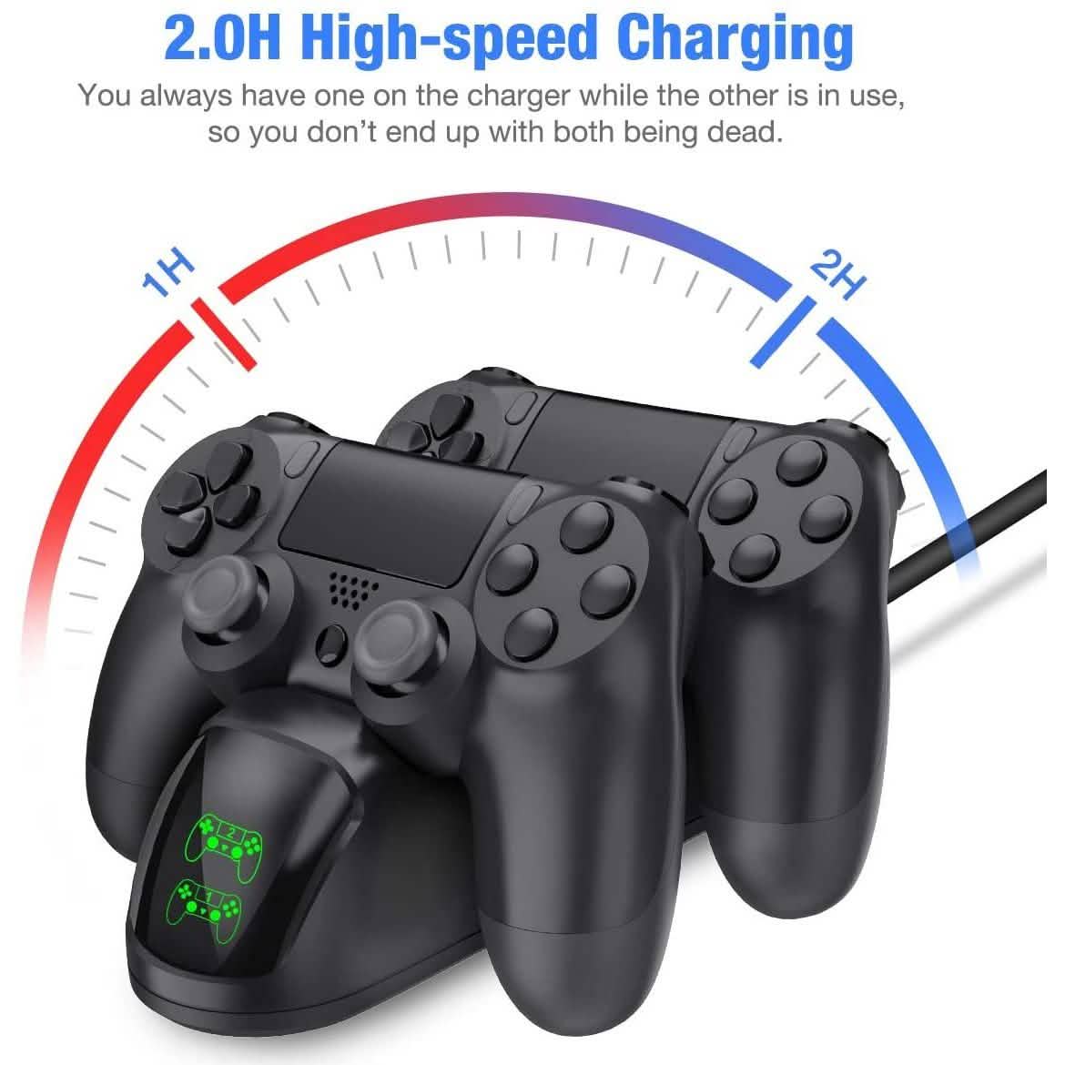 BEBONCOOL Controller USB-Ladestation für PS4