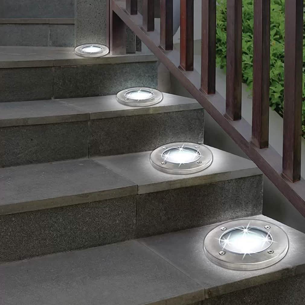 Bell + Howell Solarbetriebene LED-Gartenscheibenleuchten Set