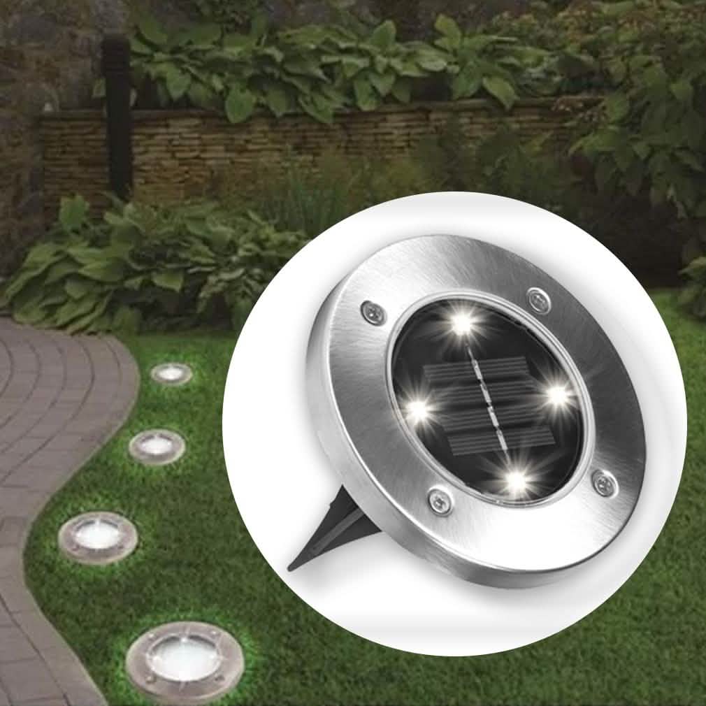 Bell + Howell Solarbetriebene LED-Gartenscheibenleuchten Set