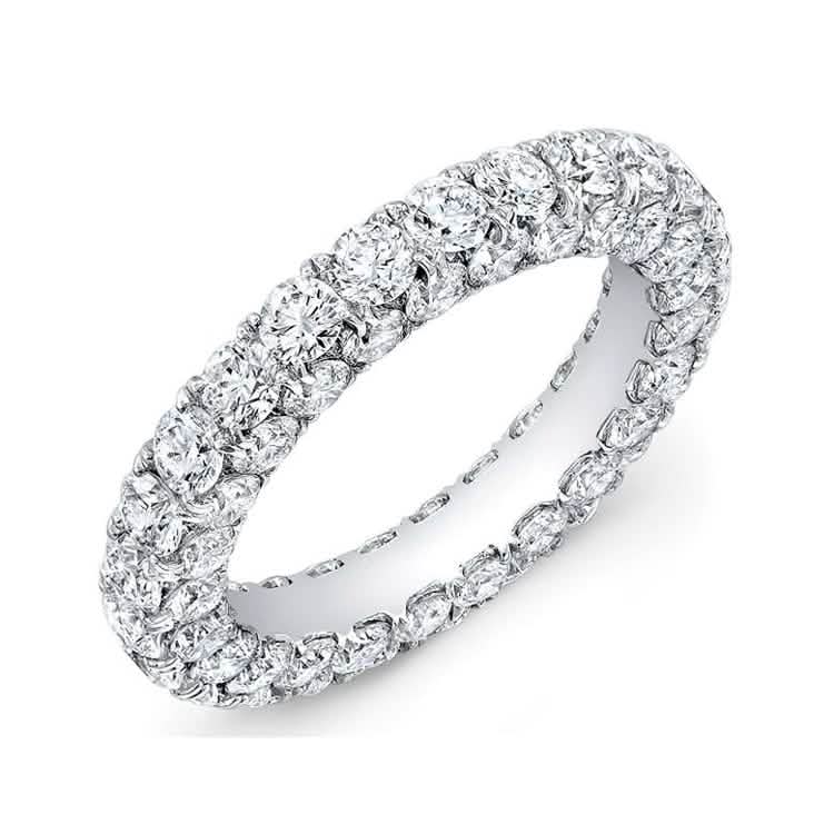 3-reihiger Zirkonia Eternity Ring