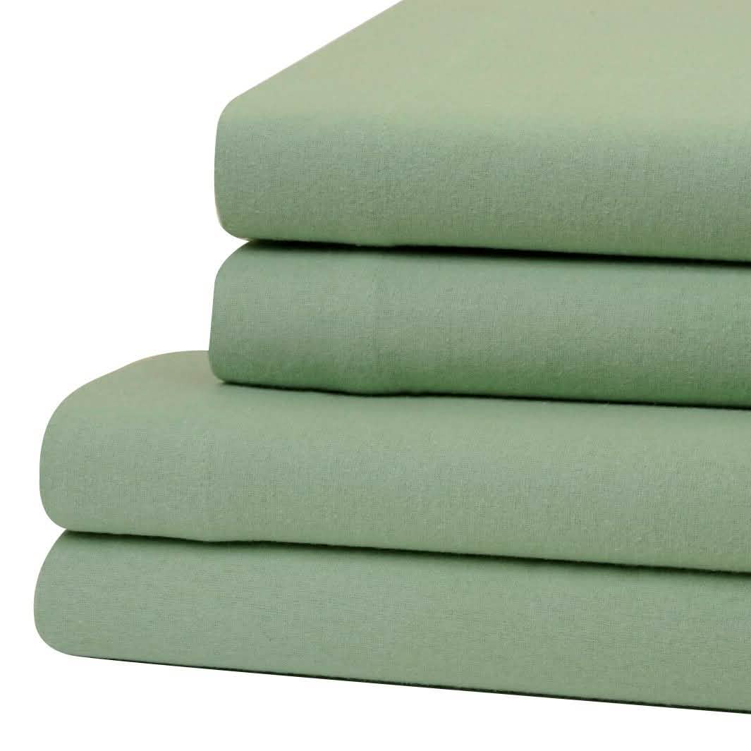 Bibb Home Bettlaken-Set aus 100 % Baumwoll-Flanell, einfarbig, Tiefbett