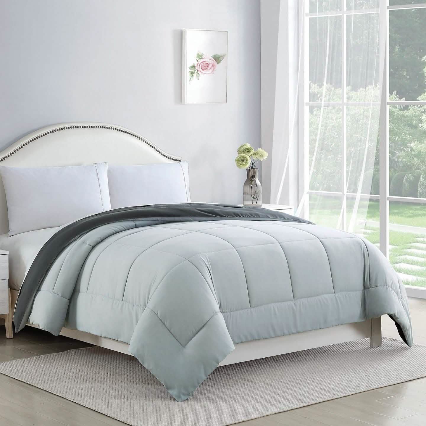 Bibb Home Wendebettdecke aus zwei Farben (Daunen-Alternative)
