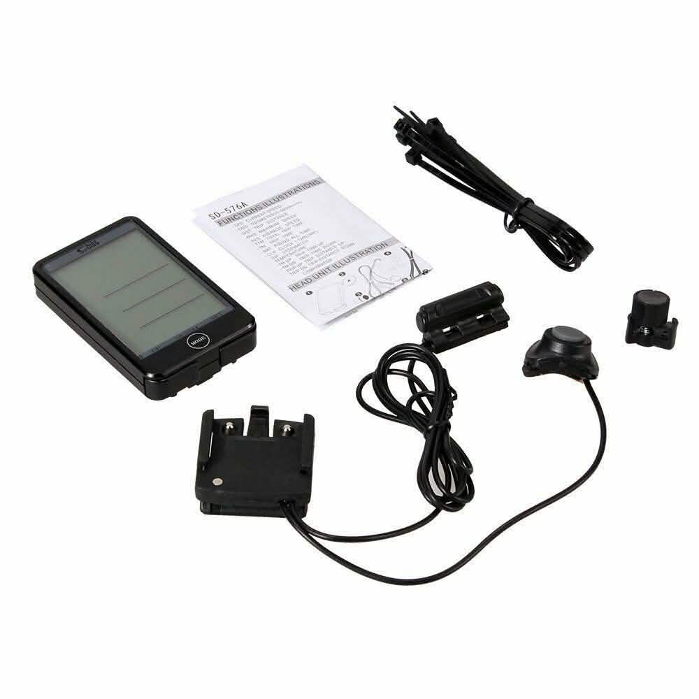 Kabelloser Fahrrad-GPS-Fahrradcomputer mit LCD-Hintergrundbeleuchtung, Tachometer, Kilometerzähler