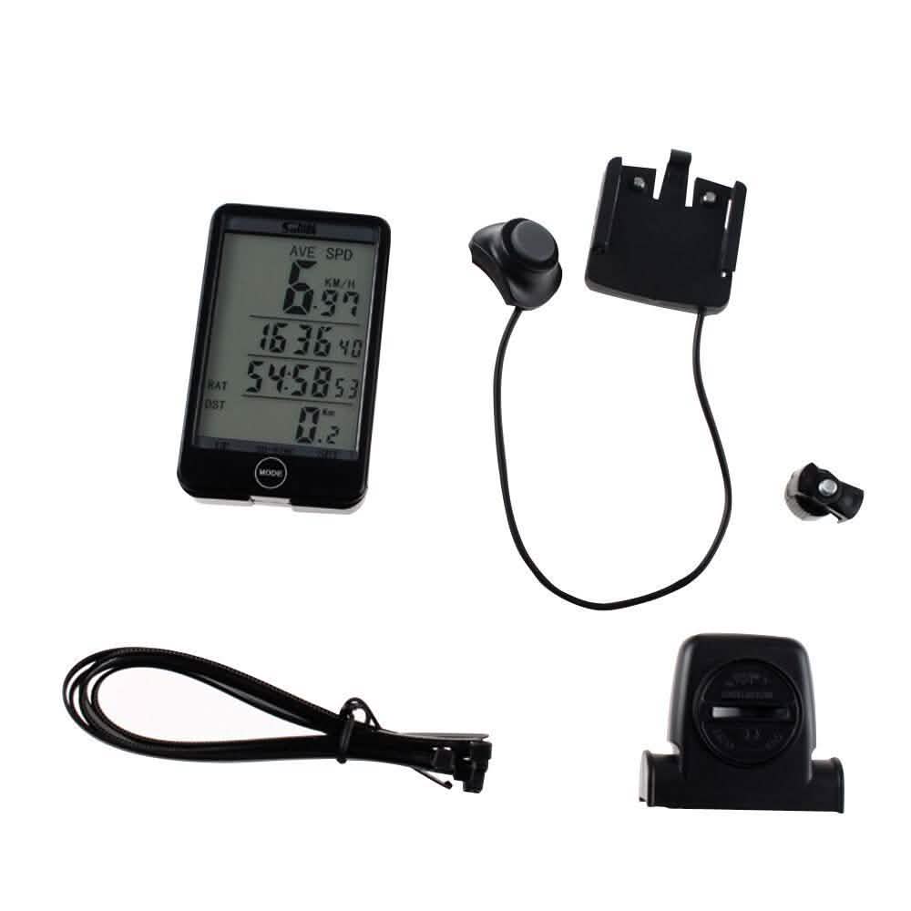 Kabelloser Fahrrad-GPS-Fahrradcomputer mit LCD-Hintergrundbeleuchtung, Tachometer, Kilometerzähler