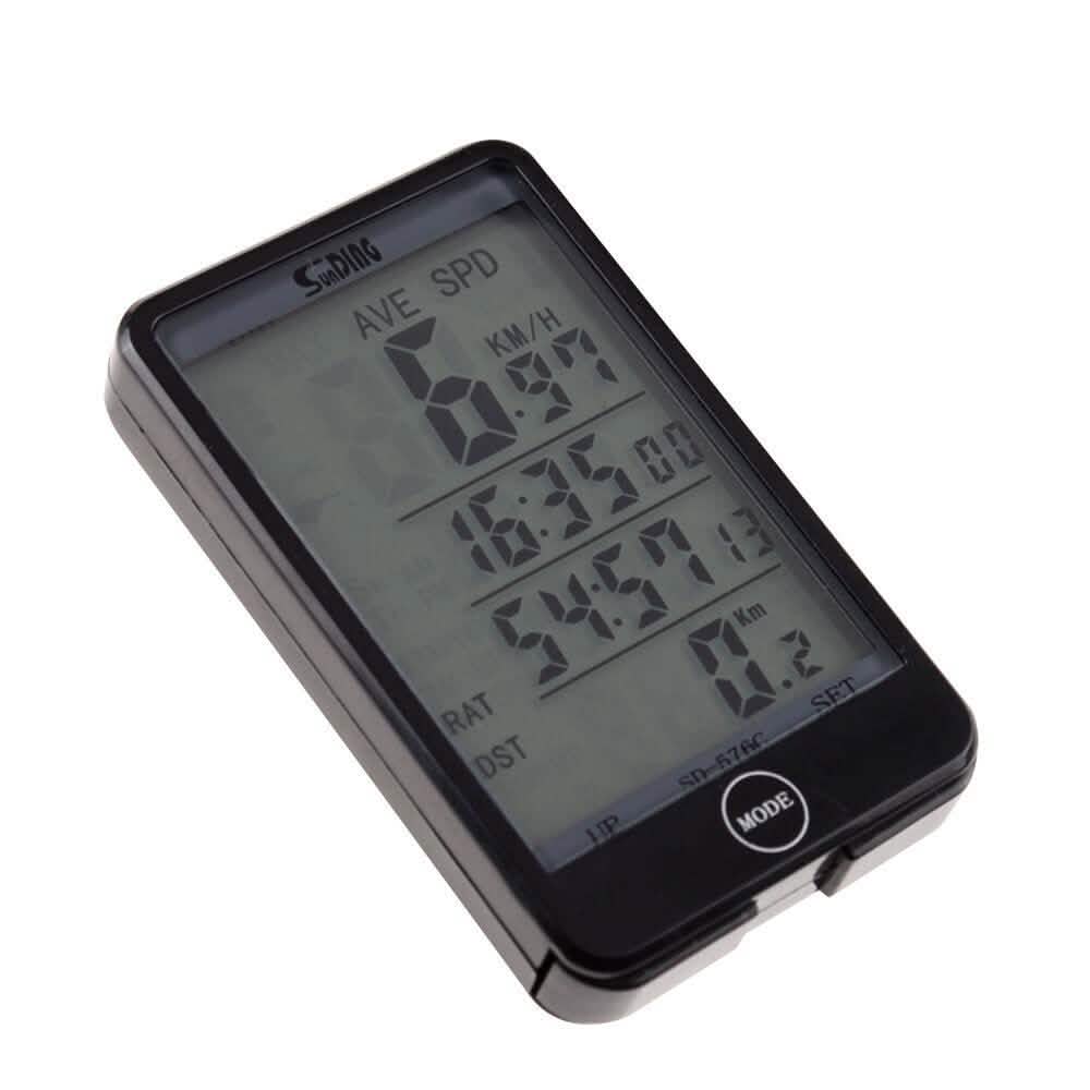 Kabelloser Fahrrad-GPS-Fahrradcomputer mit LCD-Hintergrundbeleuchtung, Tachometer, Kilometerzähler