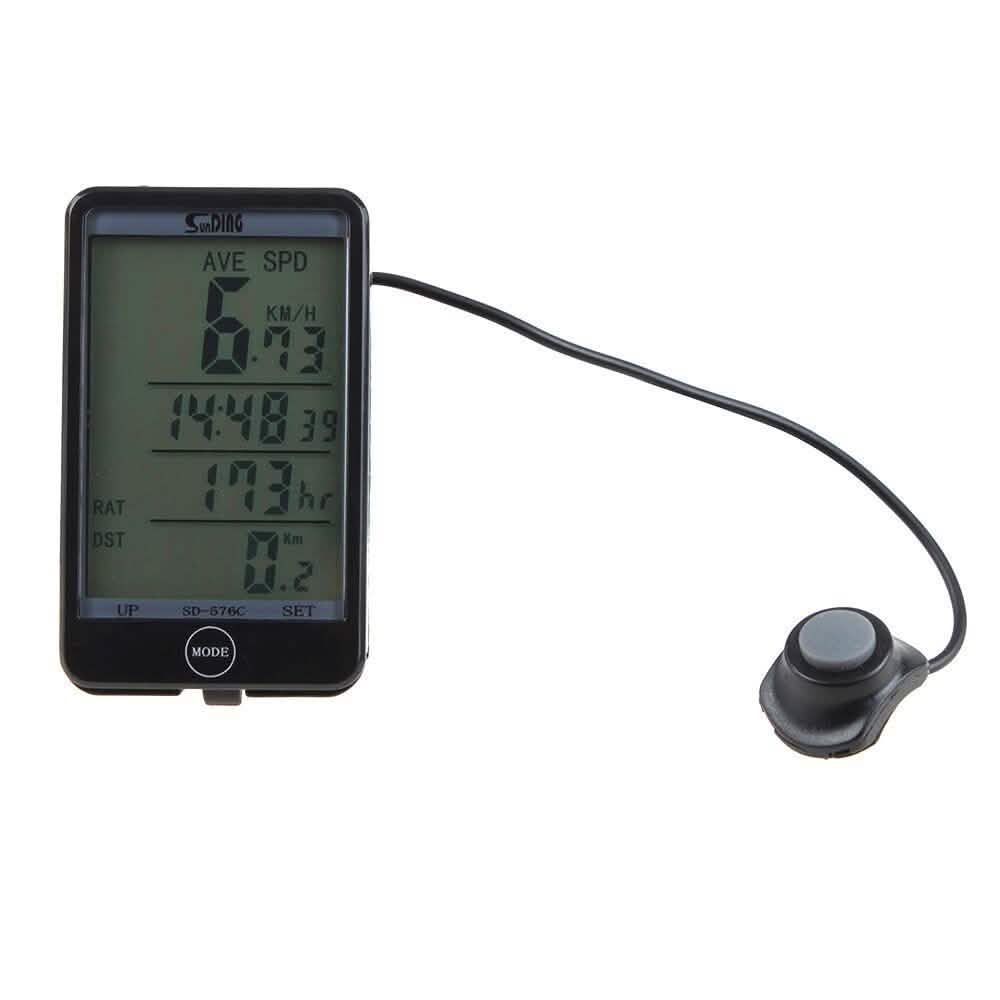 Kabelloser Fahrrad-GPS-Fahrradcomputer mit LCD-Hintergrundbeleuchtung, Tachometer, Kilometerzähler