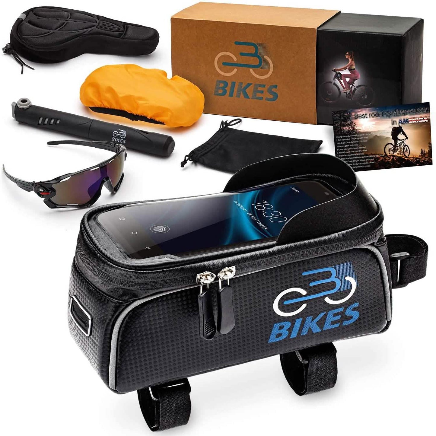 Fahrrad-Handy-Fronttaschen-Komplettset
