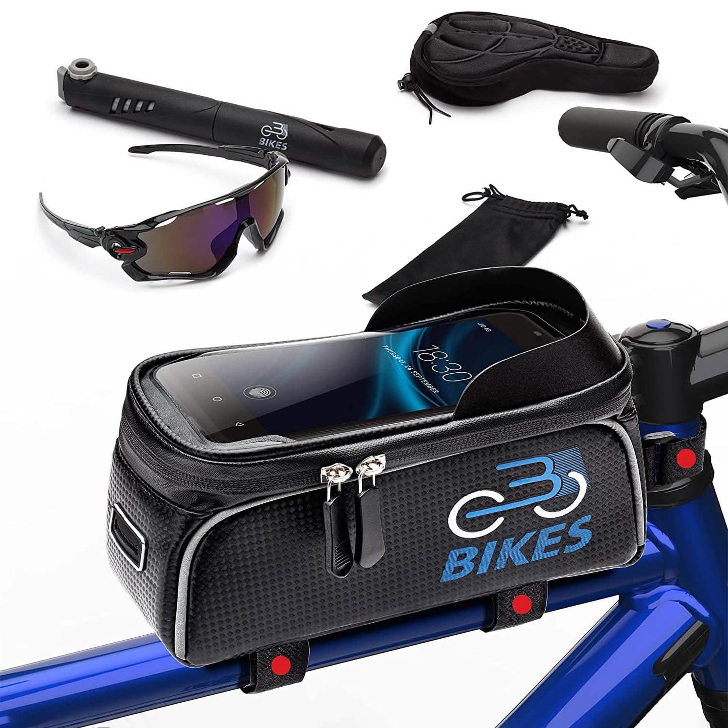 Fahrrad-Handy-Fronttaschen-Komplettset