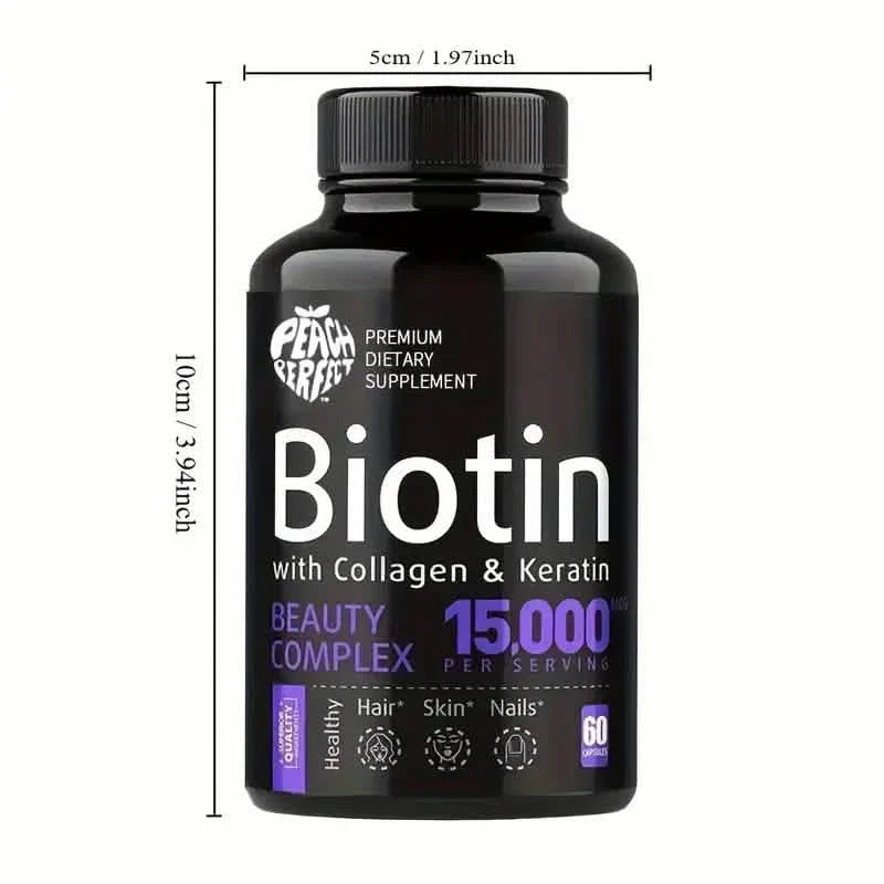 Biotin Kapseln Multivitamin Kollagen Keratin Nahrungsergänzungsmittel für Haar Haut und Nägel