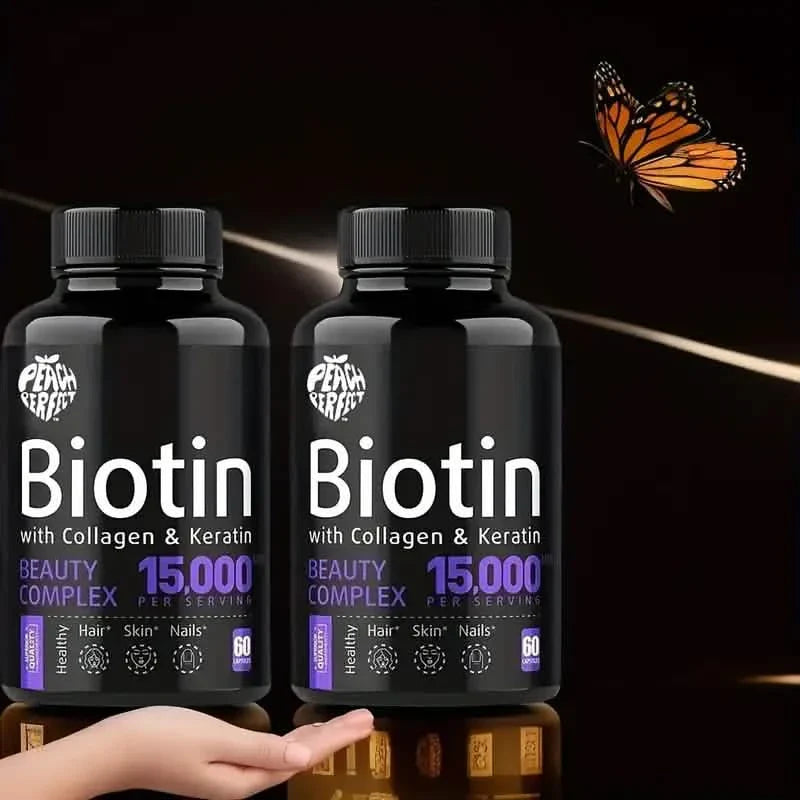 Biotin Kapseln Multivitamin Kollagen Keratin Nahrungsergänzungsmittel für Haar Haut und Nägel
