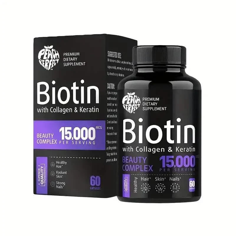 Biotin Kapseln Multivitamin Kollagen Keratin Nahrungsergänzungsmittel für Haar Haut und Nägel
