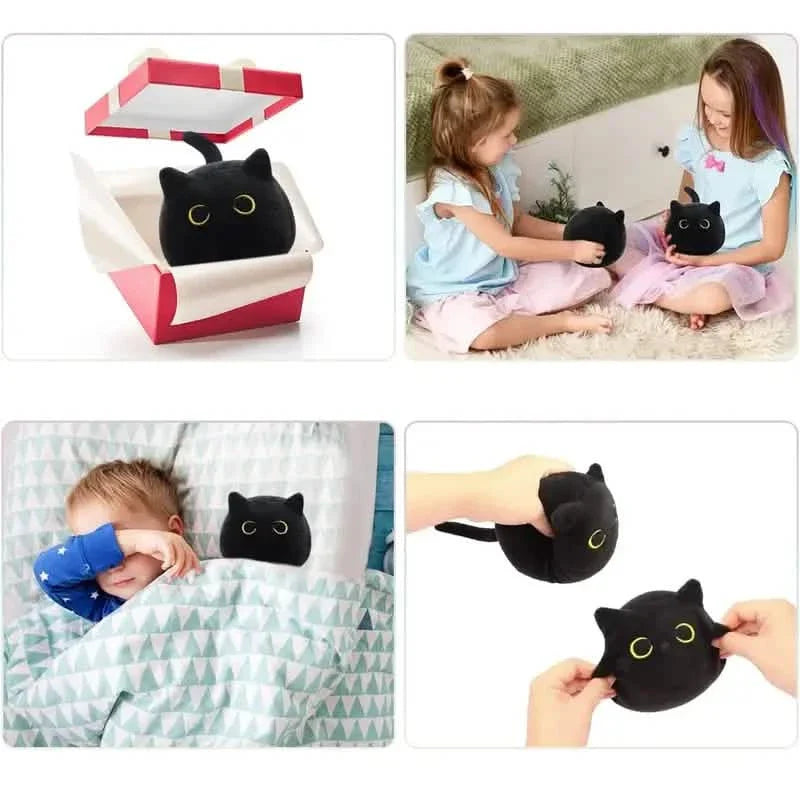 Schwarze Katze Plüschtier