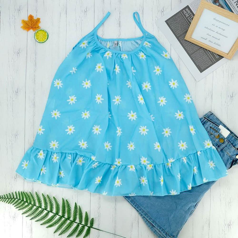 Bluse mit Blumenmuster und Spaghettiträgern