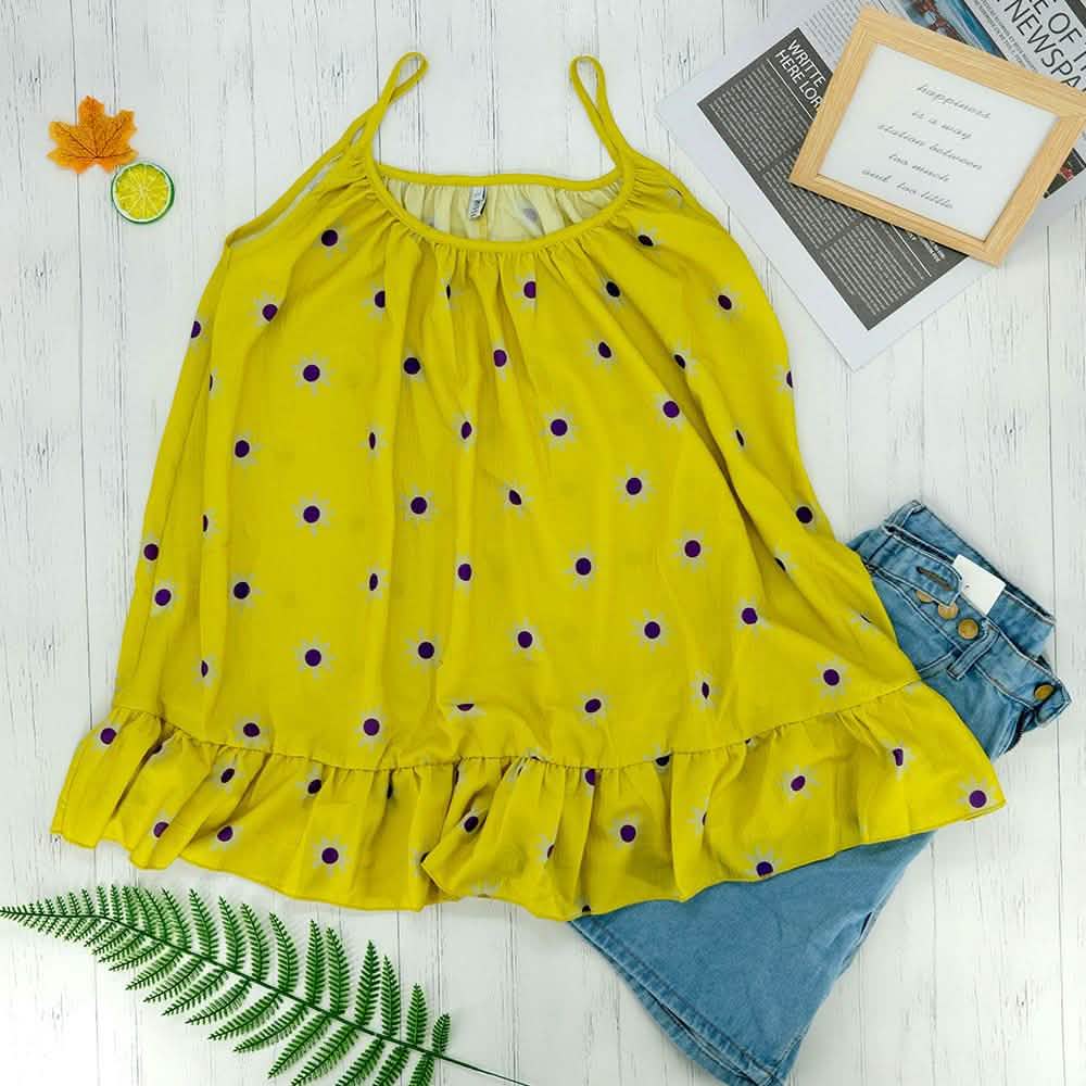 Bluse mit Blumenmuster und Spaghettiträgern