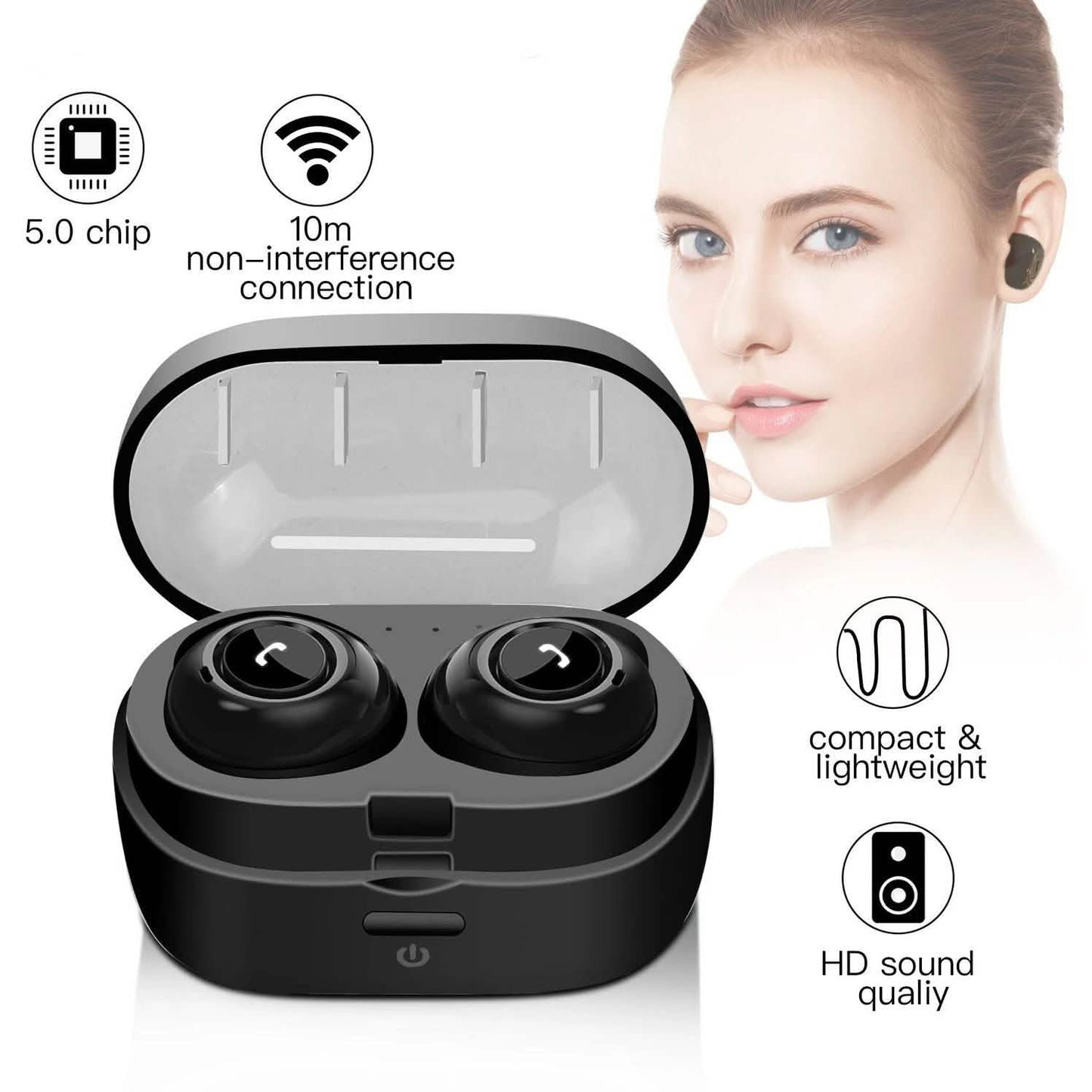 Bluetooth 5.0 Mini Earbuds Headset Kabellose Kopfhörer