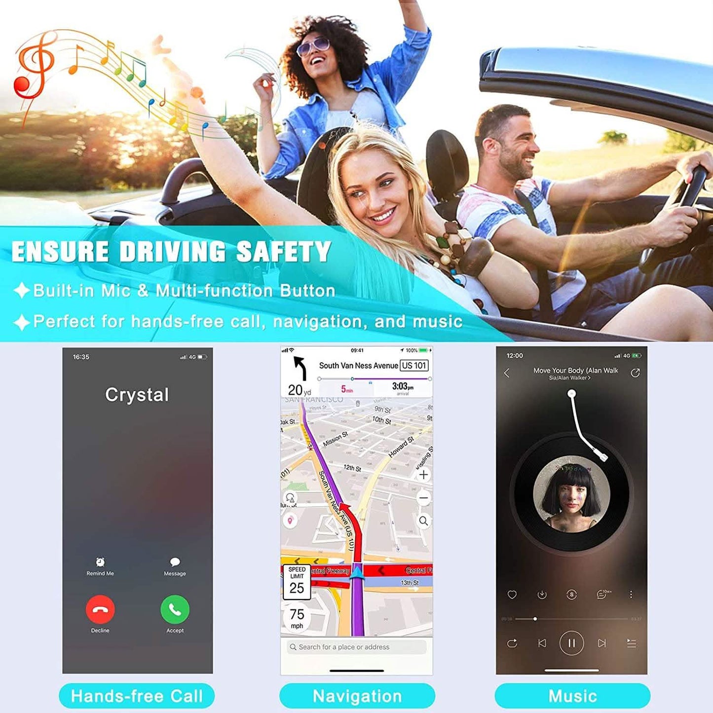 Bluetooth 5.0 Empfänger für das Auto