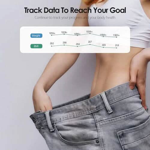 Bluetooth Digitale Personenwaage mit Herzfrequenzmessung Hochpräzise BMI Smart Waage