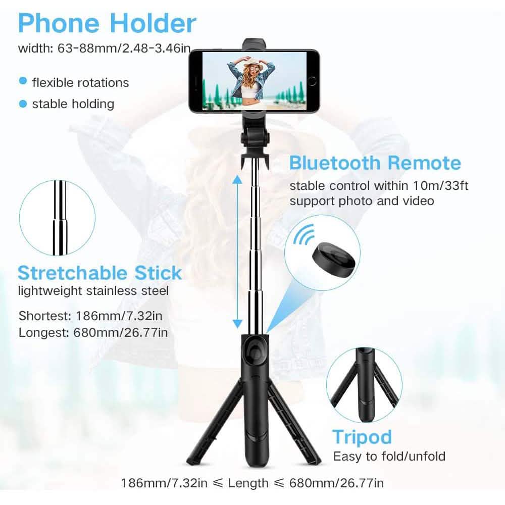 Bluetooth Selfie Stick Stativ