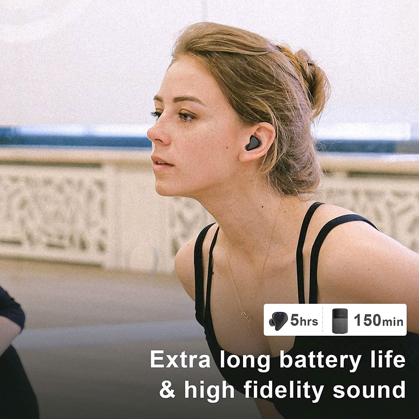 Bluetooth-Lautsprecher und kabellose Ohrhörer im Set