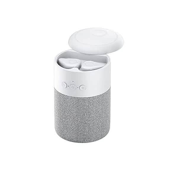 Bluetooth-Lautsprecher und kabellose Ohrhörer im Set