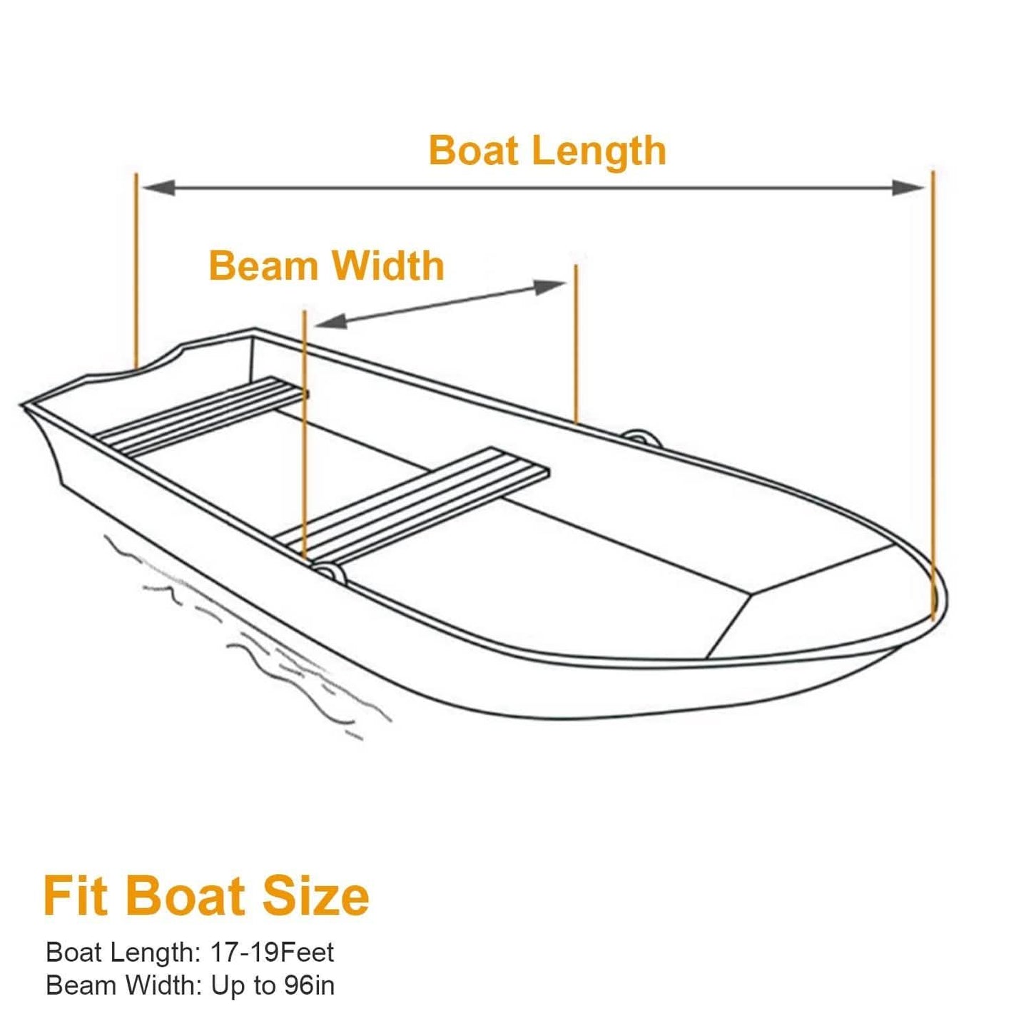 Bootsabdeckung 210D Wasserdicht Staubdicht Trailerbar Bootsplane