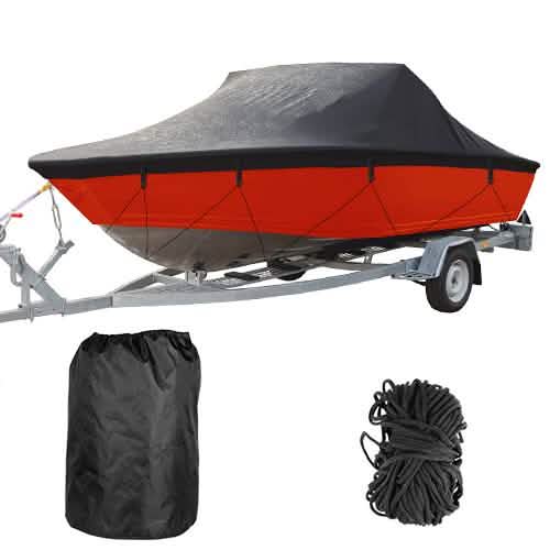 Bootsabdeckung 210D Wasserdicht Staubdicht Trailerbar Bootsplane