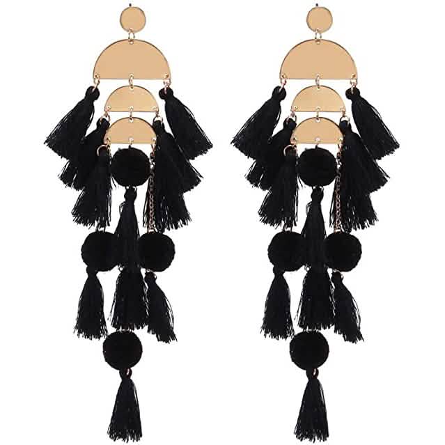 Boho Lange Quasten Ohrringe