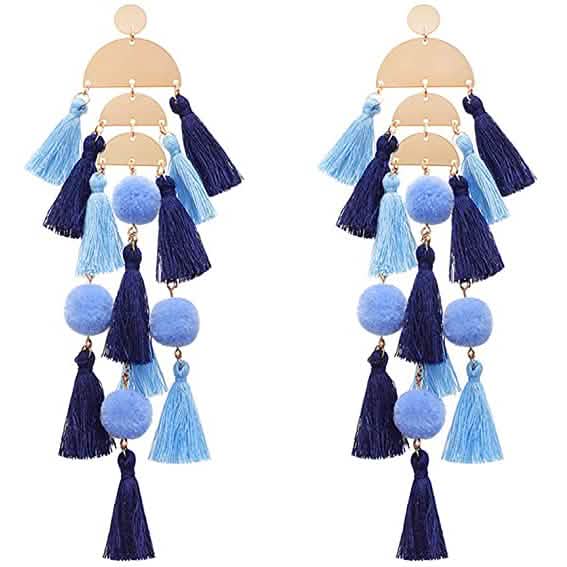 Boho Lange Quasten Ohrringe