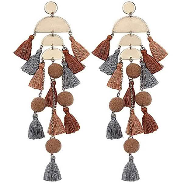 Boho Lange Quasten Ohrringe