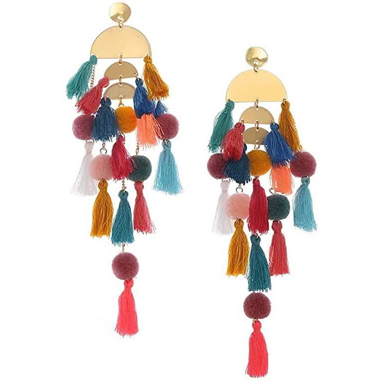 Boho Lange Quasten Ohrringe
