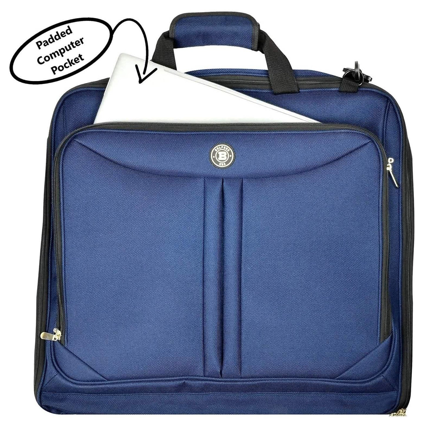 Bolford Reisetasche für Geschäftsreisen und Reisen mit gepolstertem Laptopfach