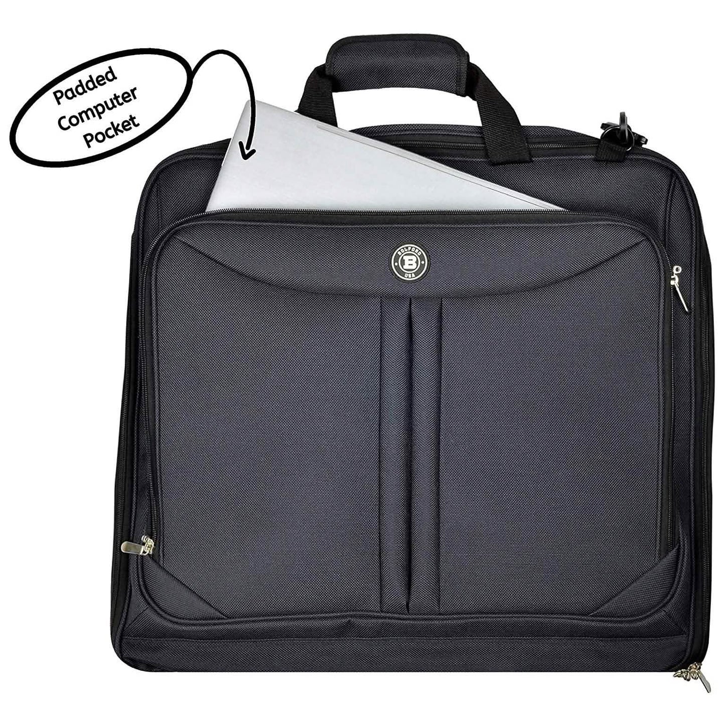 Bolford Reisetasche für Geschäftsreisen und Reisen mit gepolstertem Laptopfach