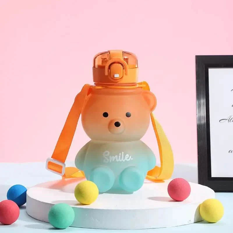 BPA-freie Kawaii Bären Strohhalm-Trinkflasche