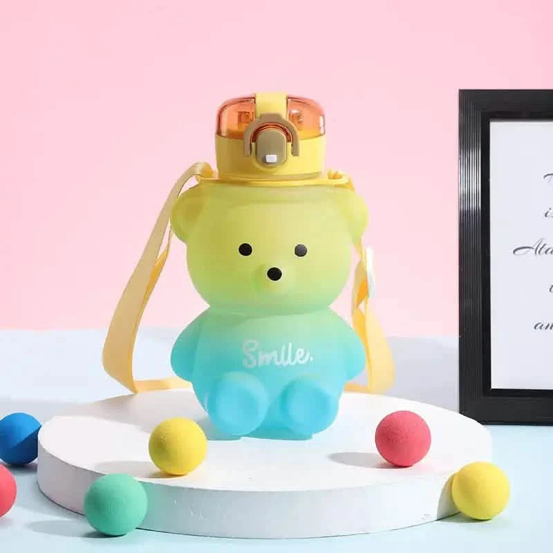 BPA-freie Kawaii Bären Strohhalm-Trinkflasche