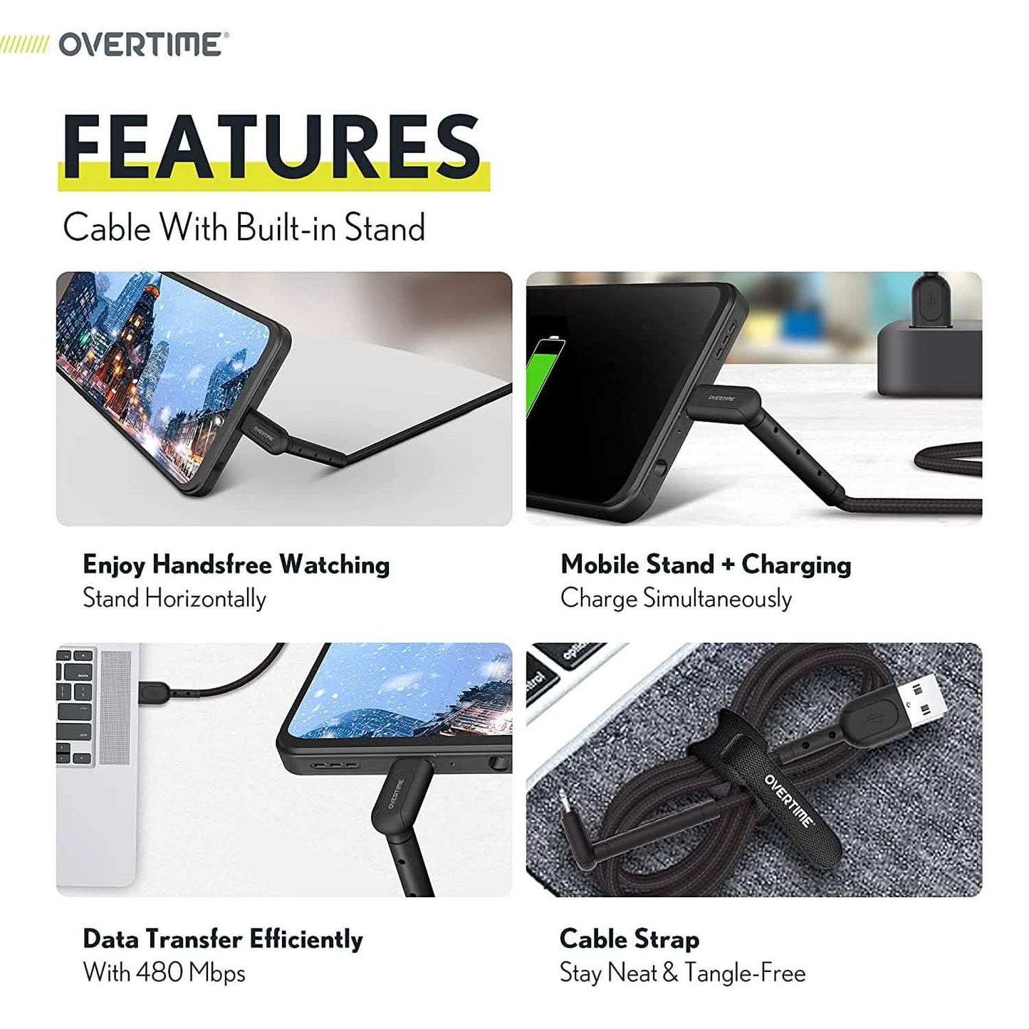 Geflochtenes Nylon High-Speed Micro-USB 90-Grad-Ladekabel