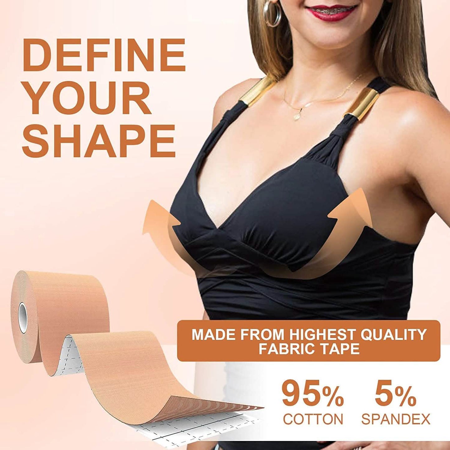 Brustlift-Tape für A-E Körbchen große Brüste, atmungsaktives Push-Up-Tape
