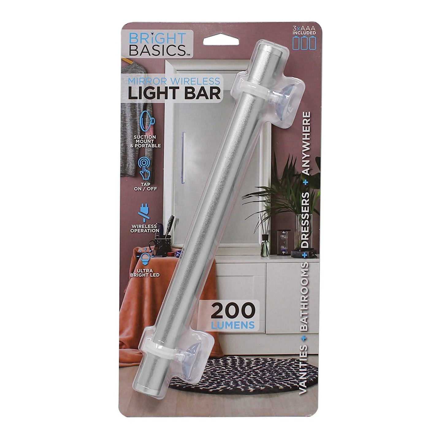 Bright Basics Kabellose Lichtleiste für Spiegel