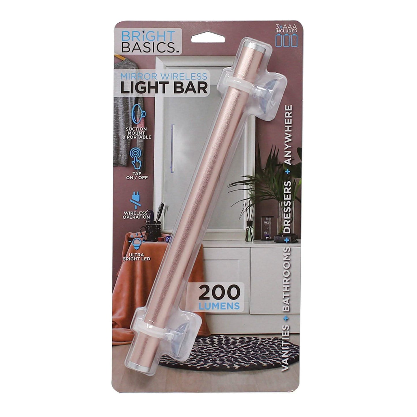 Bright Basics Kabellose Lichtleiste für Spiegel