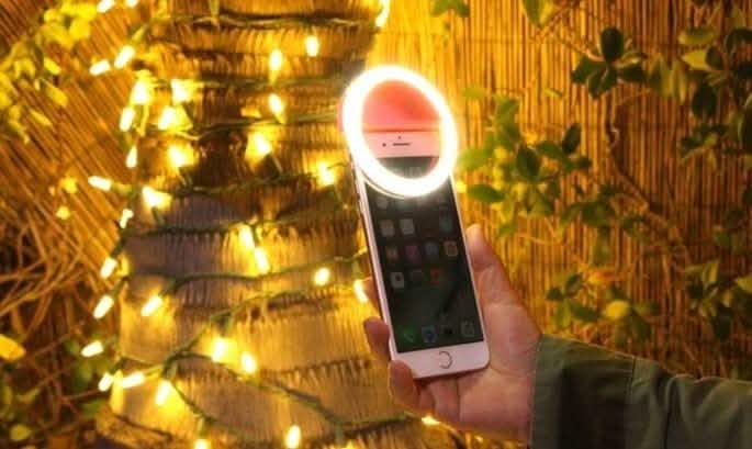 Heller Ring wiederaufladbare LED Selfie-Leuchte für alle Handy-Modelle
