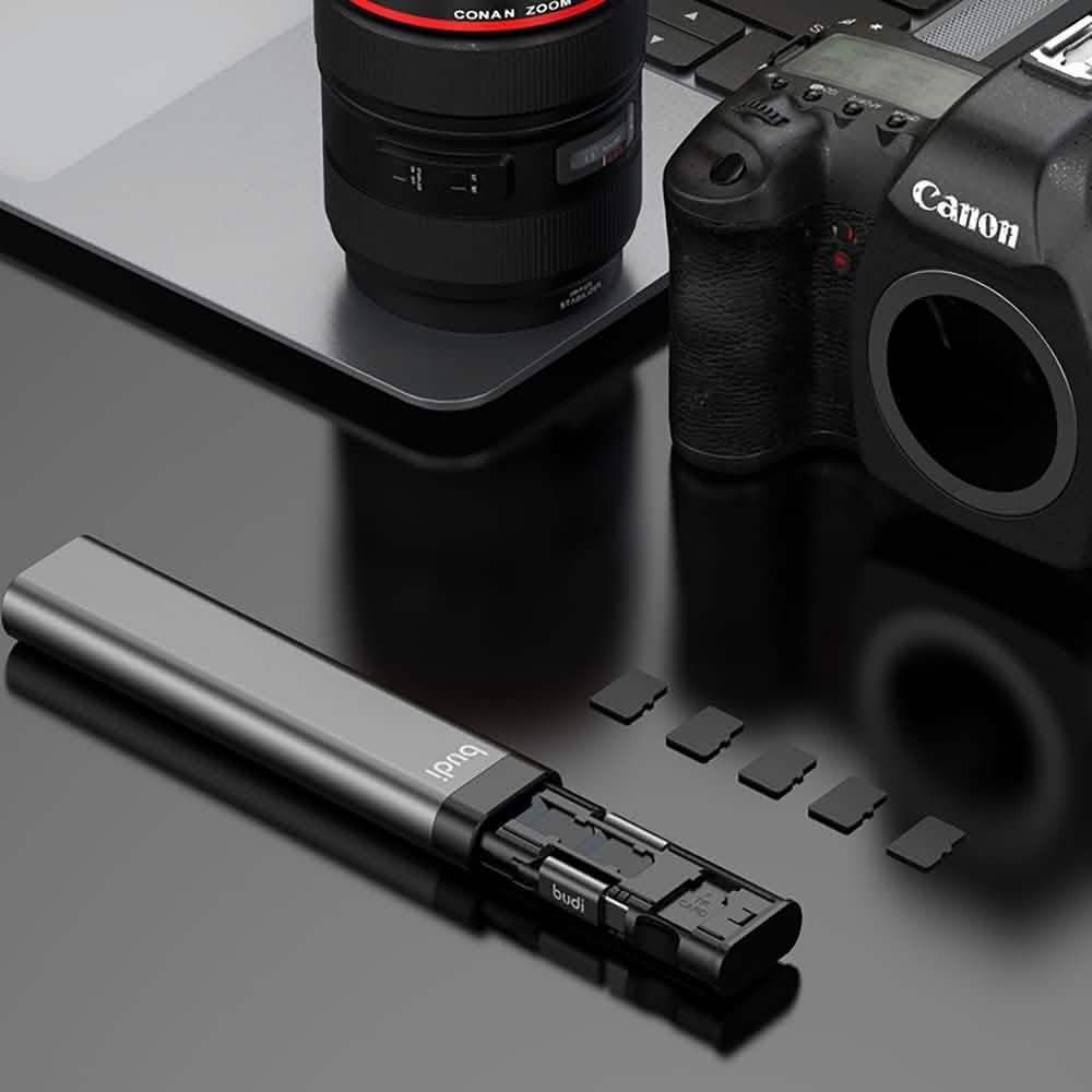 BUDI Multifunktionale Smart Adapterkarte Speicherung Datenkabel USB Box