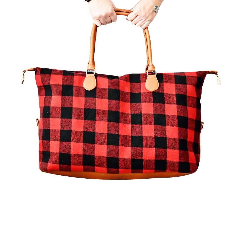 Buffalo Check Tragetasche Reisetasche Handtasche