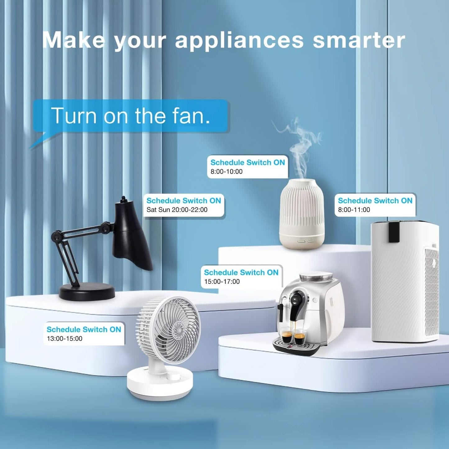 2er-Pack: WiFi Smart Plug – 15A, Timer & App-Steuerung, Funktioniert mit Alexa & Google Home