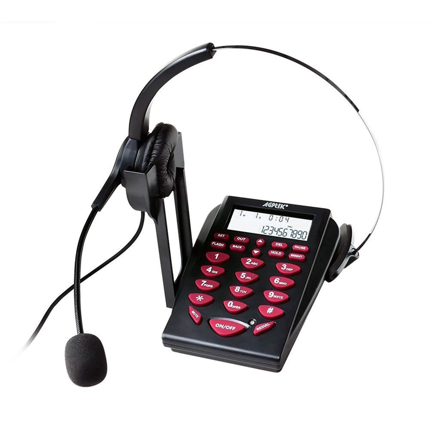 Schnurgebundenes Call Center Dialpad Headset Bürotelefon mit schnurgebundenem Headset
