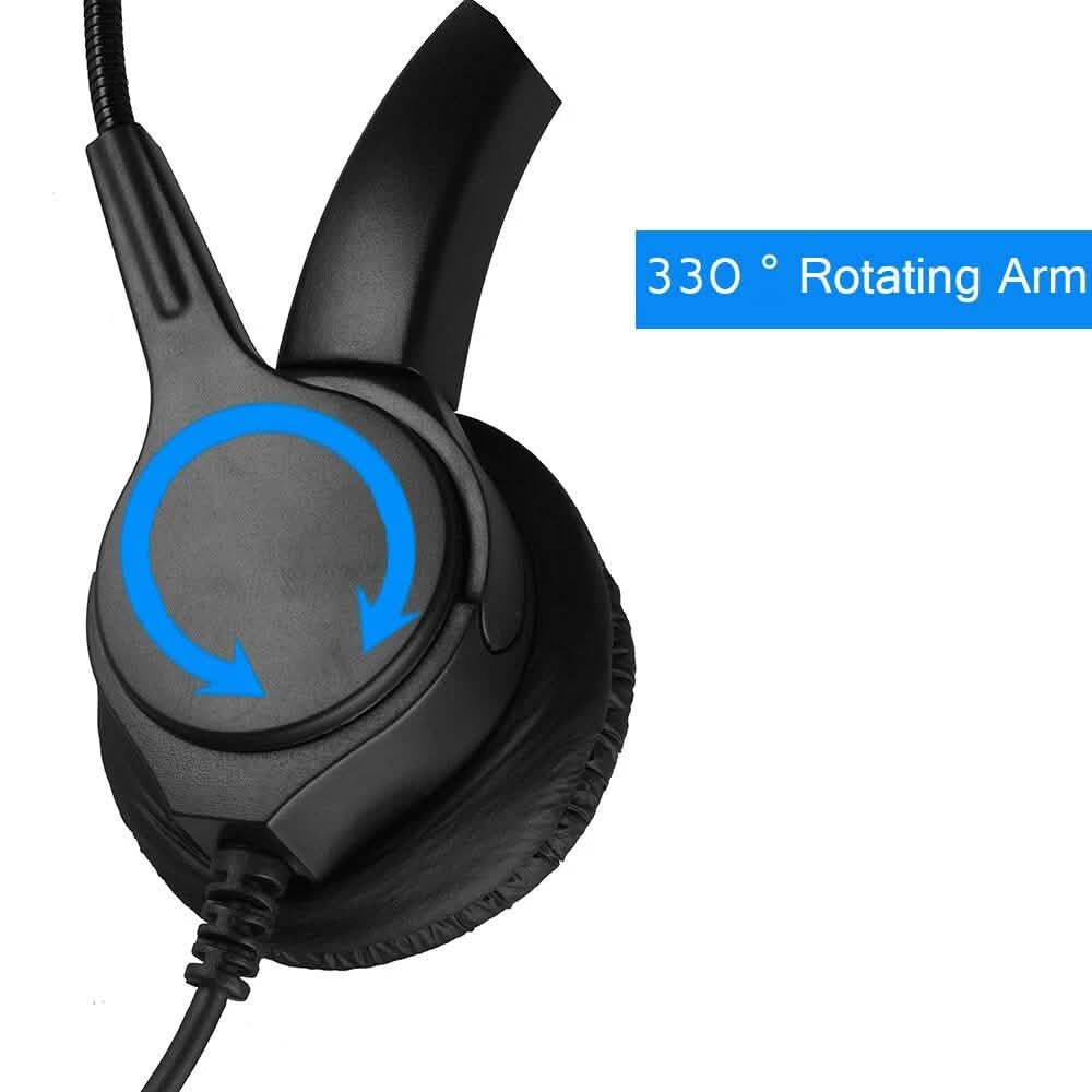 Callcenter Noise-Cancelling Schnurgebundenes Binaurales Freisprech-Headset mit Mikrofon